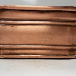 Small antique copper pot – oval shape